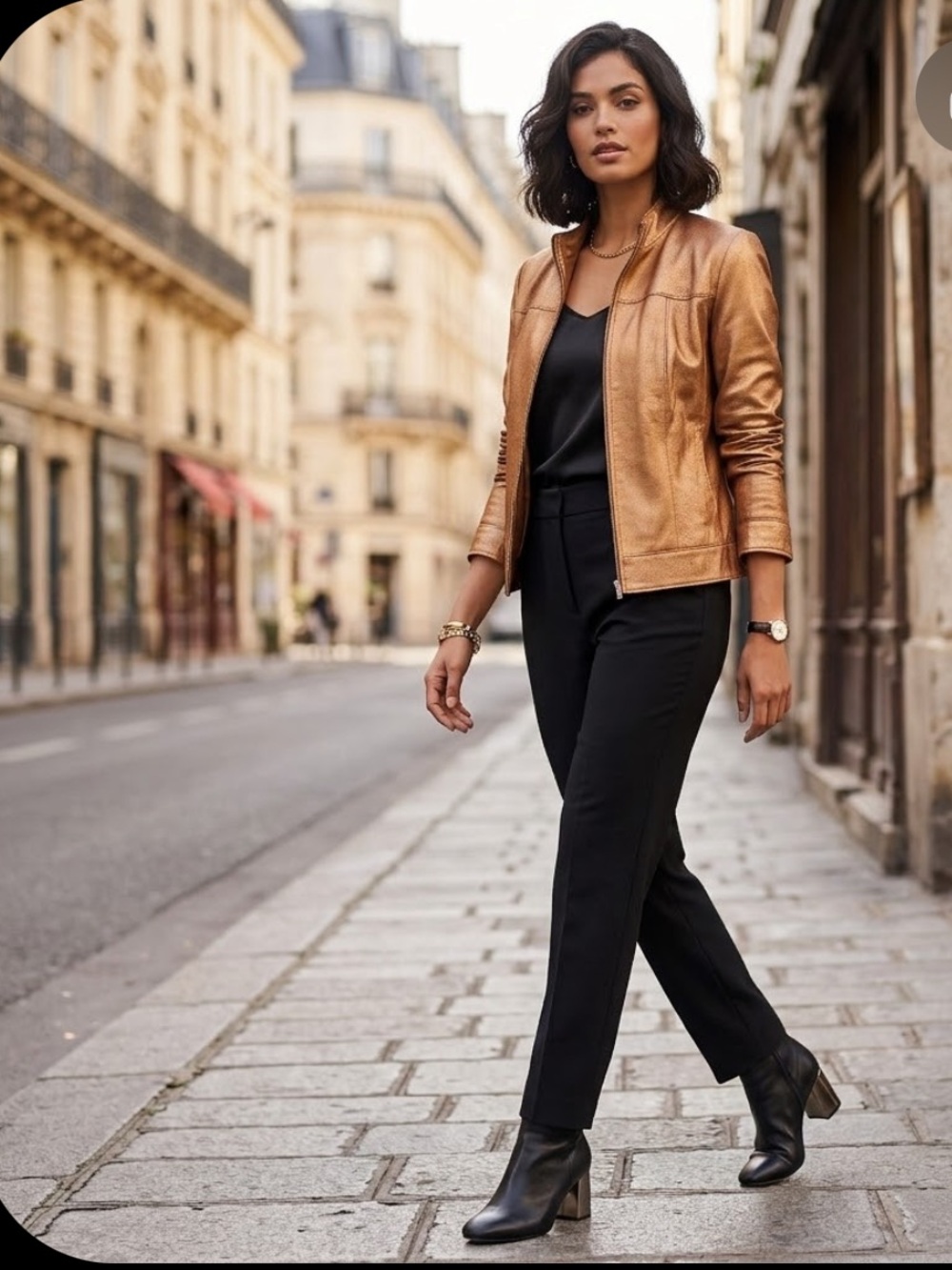 Paradox Vintage 100%genuine leather Moto Women’s jacket  bronze/gold  Size 8